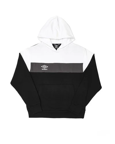 Brushed fleece colorblock hoodie - Black